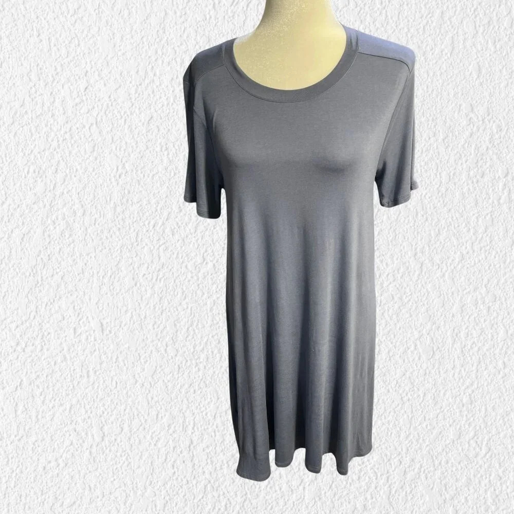 BCBGeneration Kint T-shirt Mini Dress Blue/Gray Large Soft Everyday.